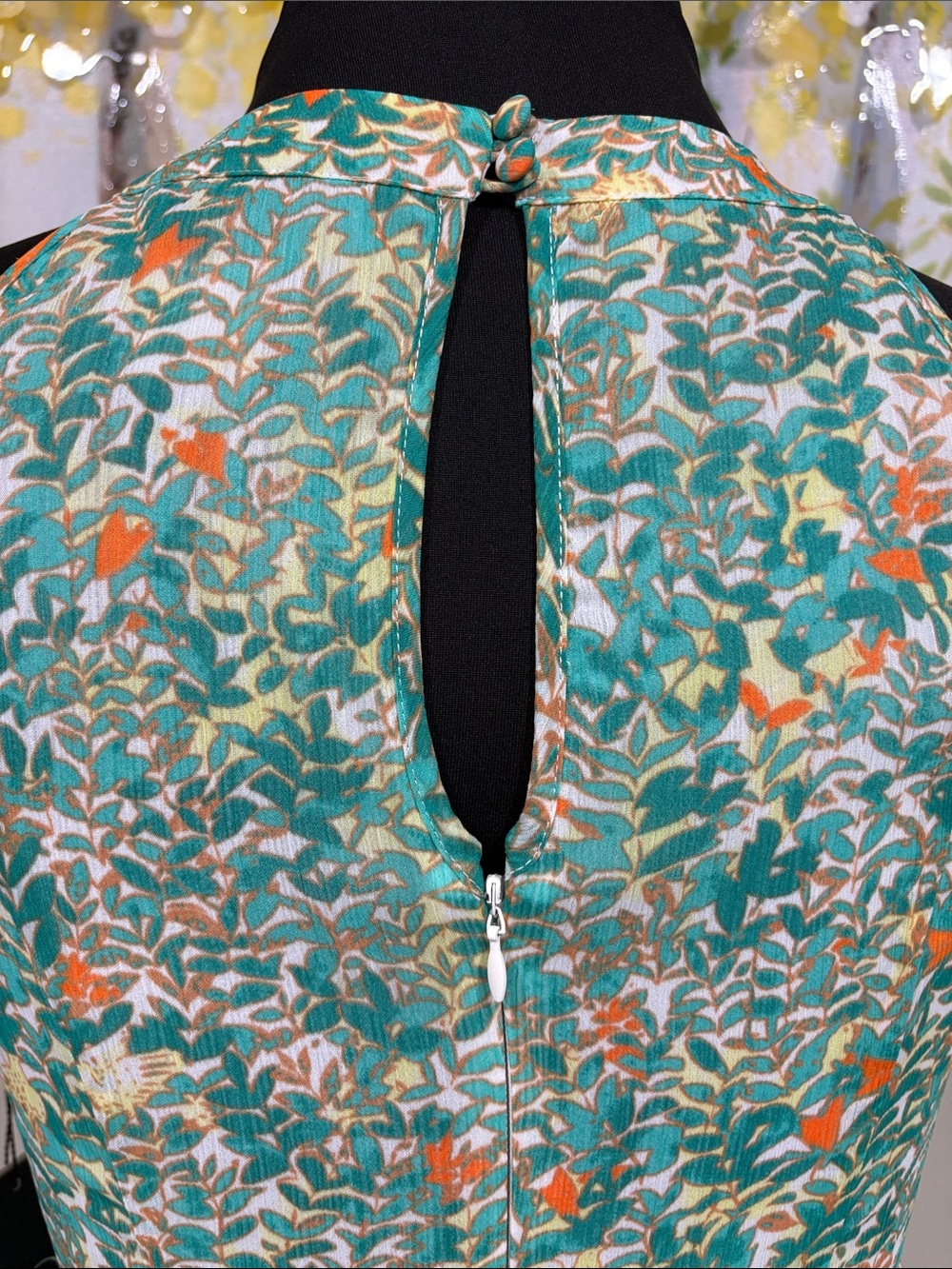 Adrianna Papell Multi Floral Halter Midi Dress - Size: 10 - Picture 7 of 13